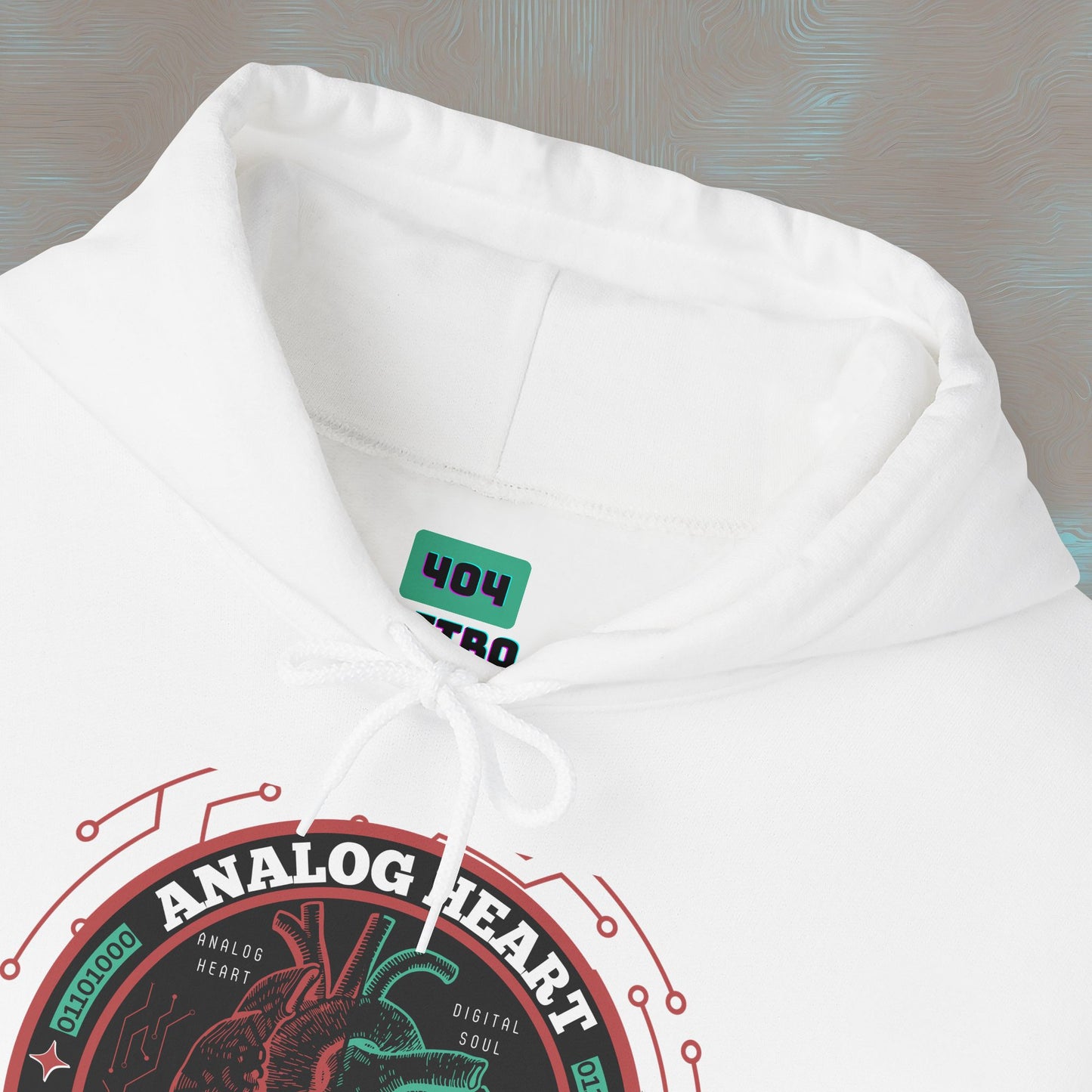 "Analog Heart, Digital Soul" Hoodie. Where retro pulses meet digital beats.