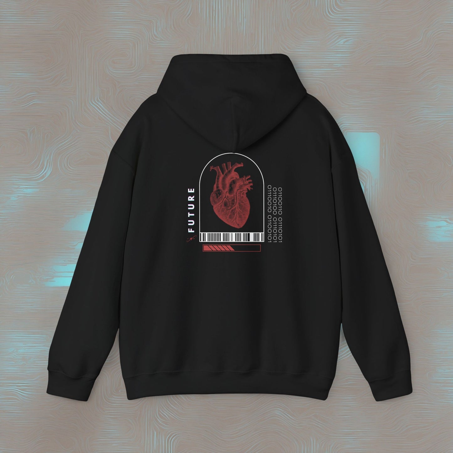 "Analog Heart, Digital Soul" Hoodie. Where retro pulses meet digital beats.