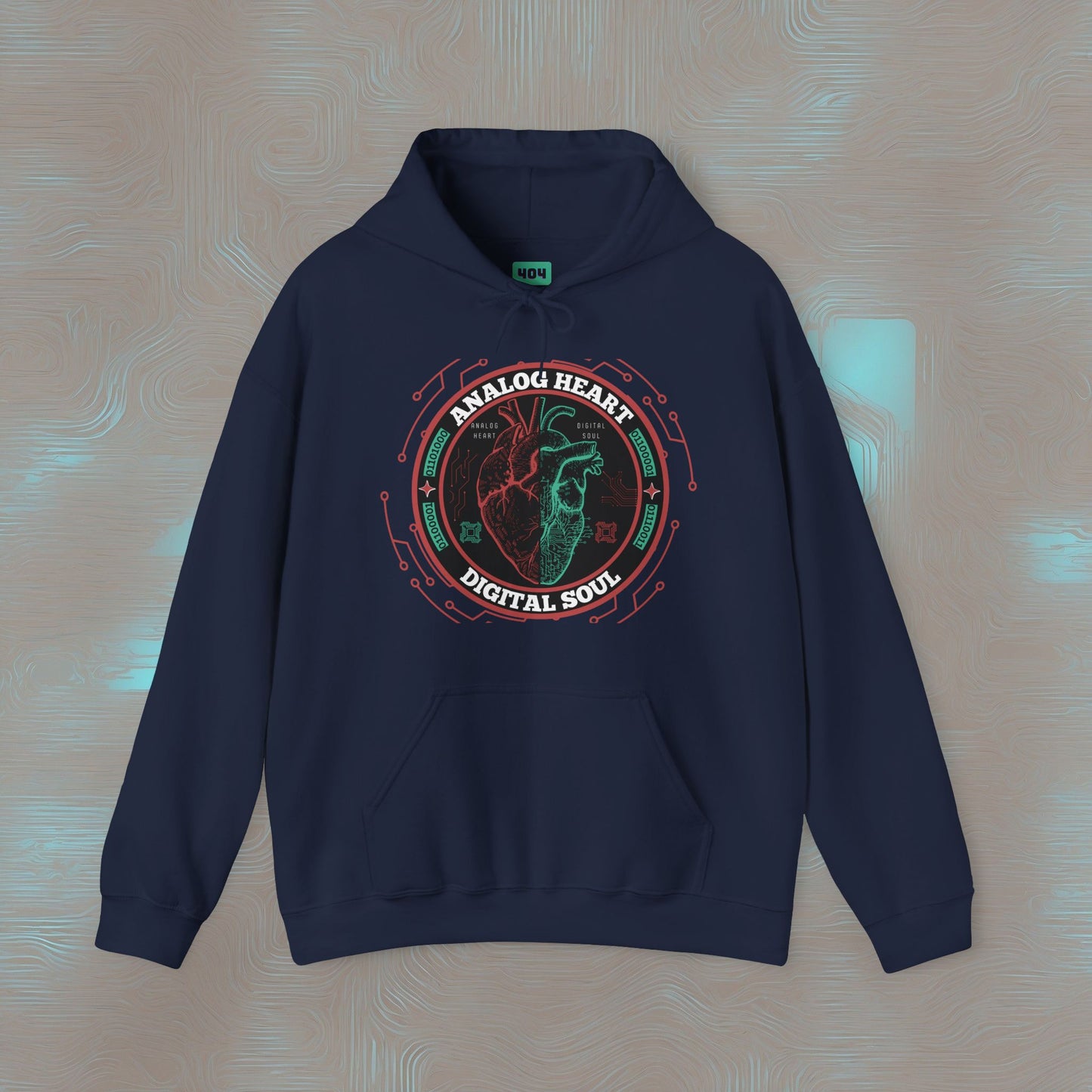 "Analog Heart, Digital Soul" Hoodie. Where retro pulses meet digital beats.