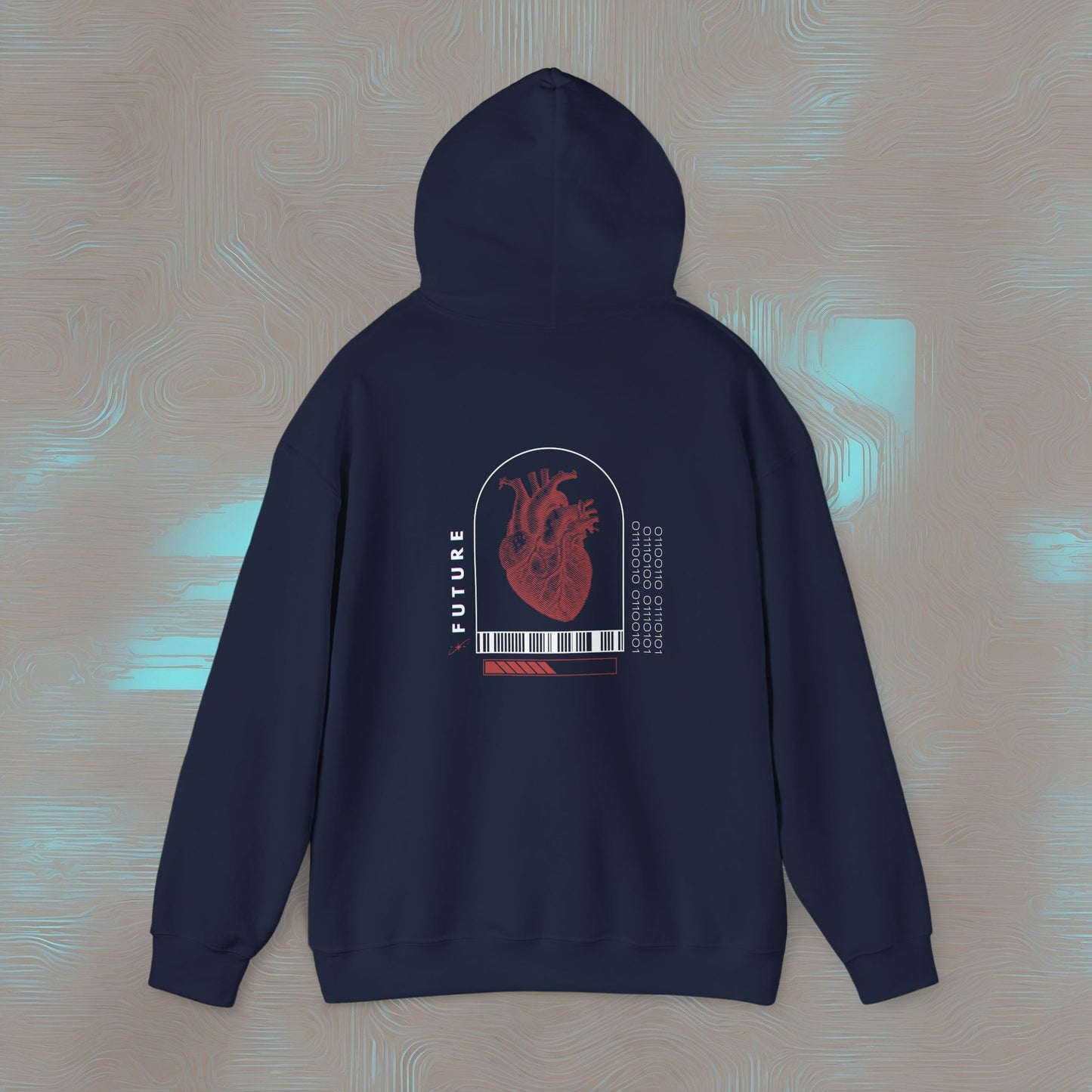 "Analog Heart, Digital Soul" Hoodie. Where retro pulses meet digital beats.