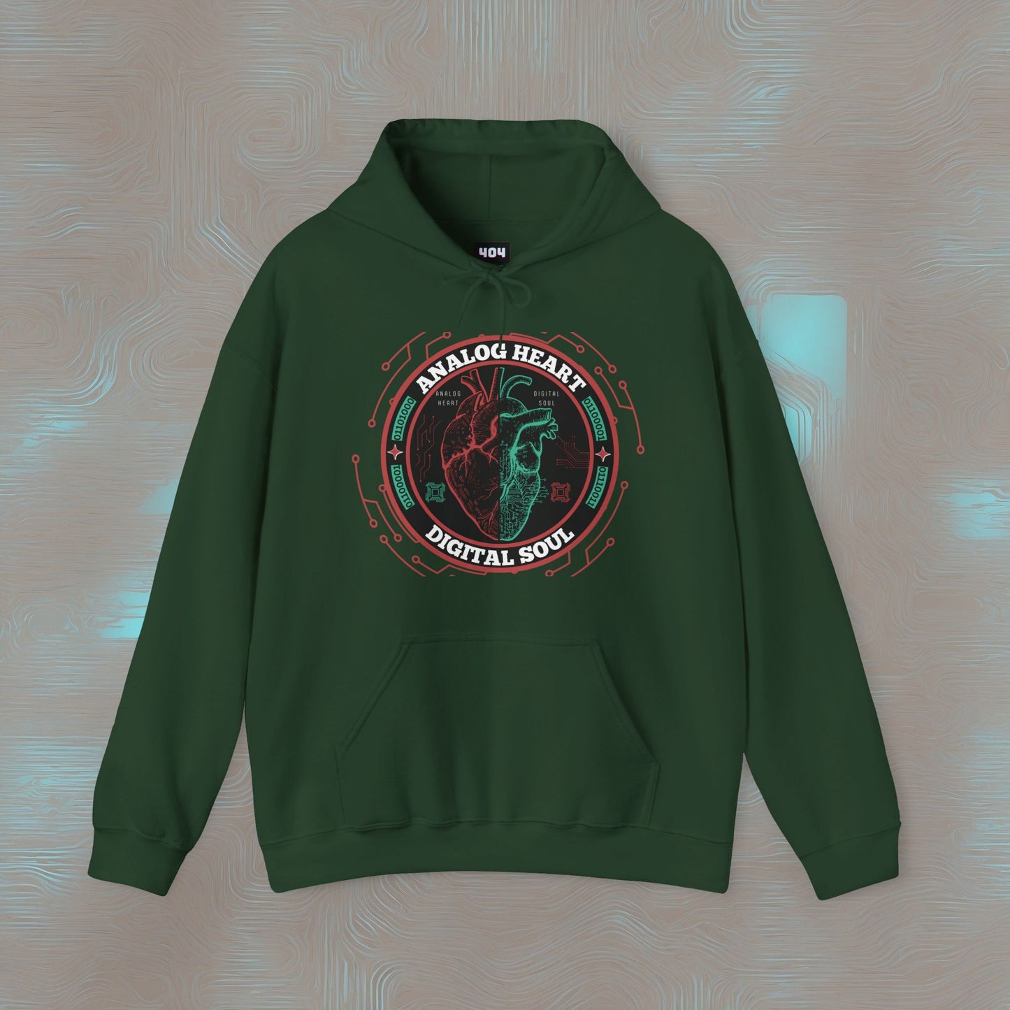 "Analog Heart, Digital Soul" Hoodie. Where retro pulses meet digital beats.