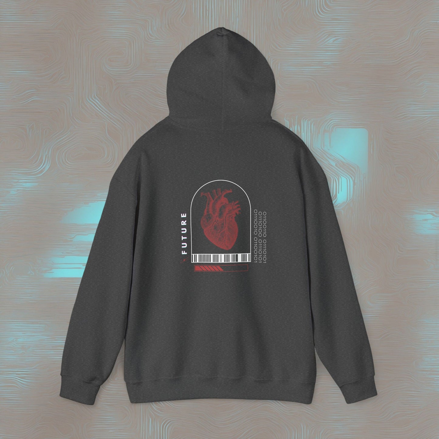 "Analog Heart, Digital Soul" Hoodie. Where retro pulses meet digital beats.