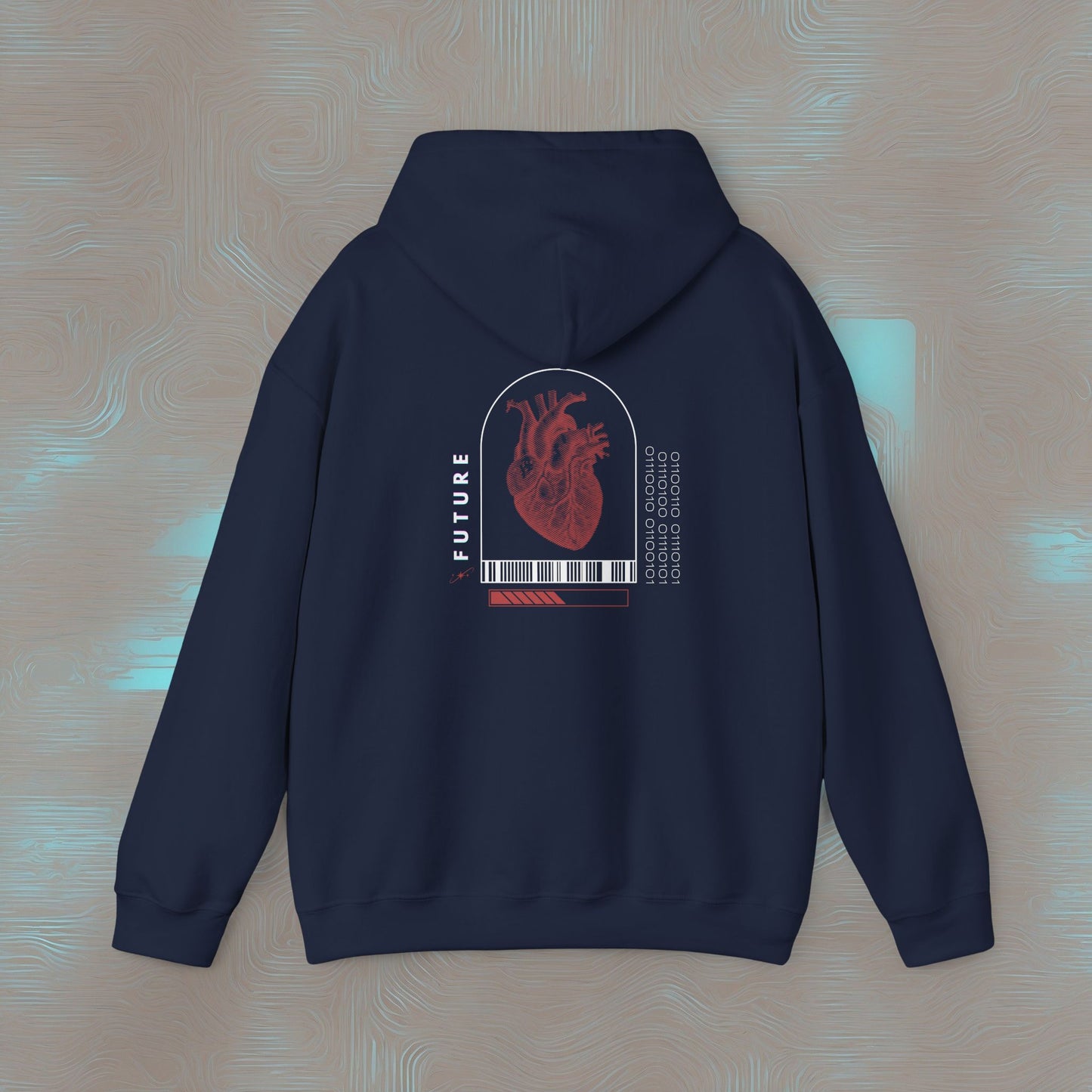 "Analog Heart, Digital Soul" Hoodie. Where retro pulses meet digital beats.