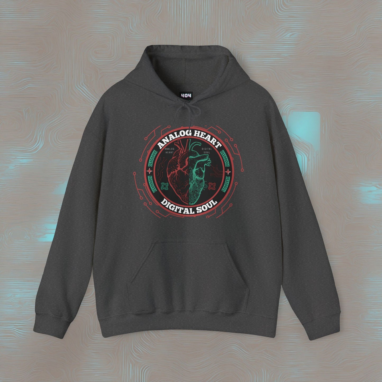 "Analog Heart, Digital Soul" Hoodie. Where retro pulses meet digital beats.