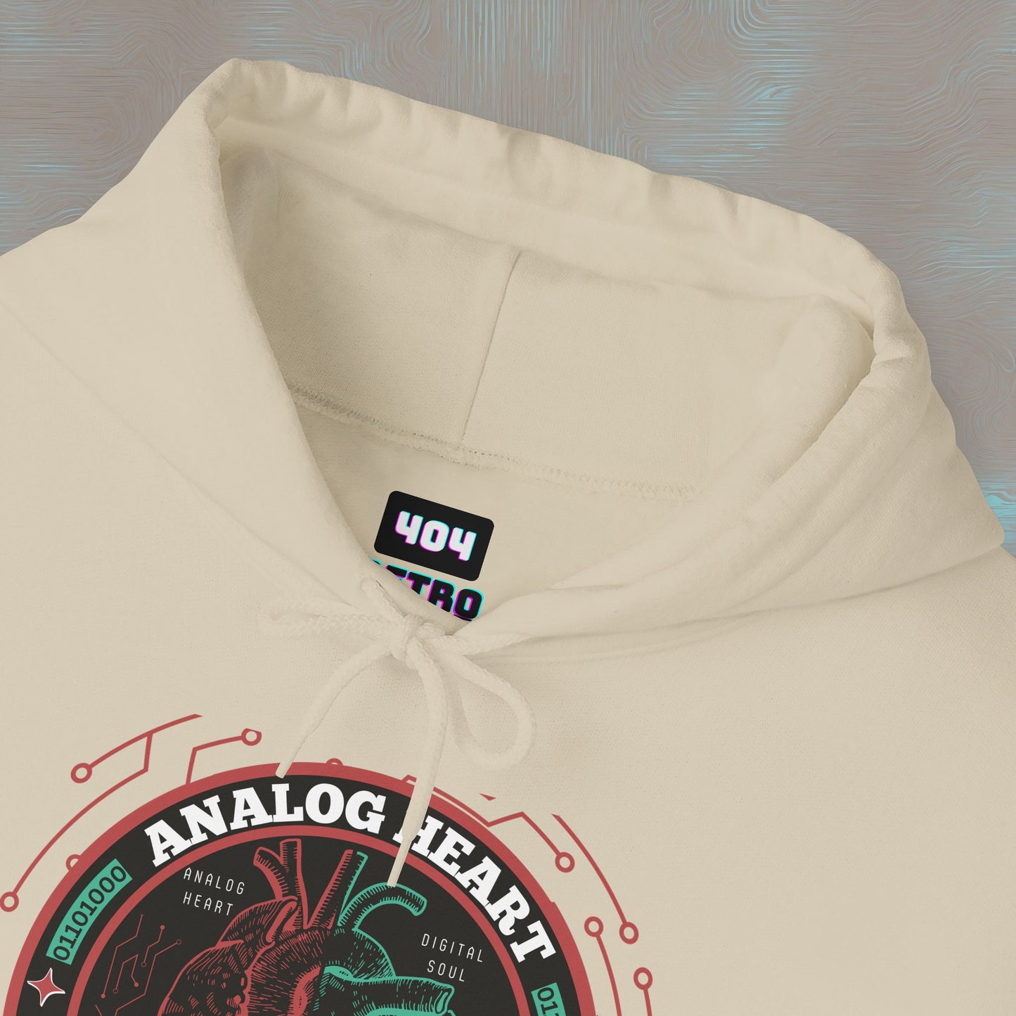 "Analog Heart, Digital Soul" Hoodie. Where retro pulses meet digital beats.