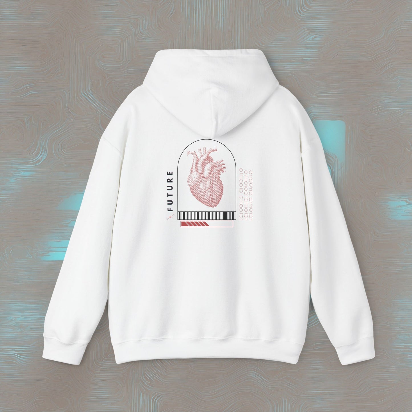 "Analog Heart, Digital Soul" Hoodie. Where retro pulses meet digital beats.