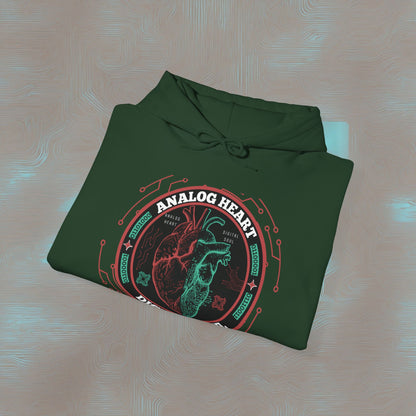 "Analog Heart, Digital Soul" Hoodie. Where retro pulses meet digital beats.